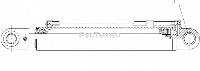 Шарнирное сочленение гидроцилиндра подъёма стрелы